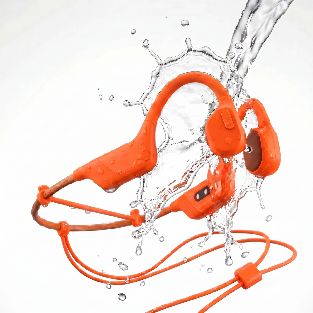 AONIC Flow 2.0 Orange bone conduction headphones